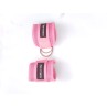 Pink ankle cuffs for pulley and cable, Straps for training glutes and legs