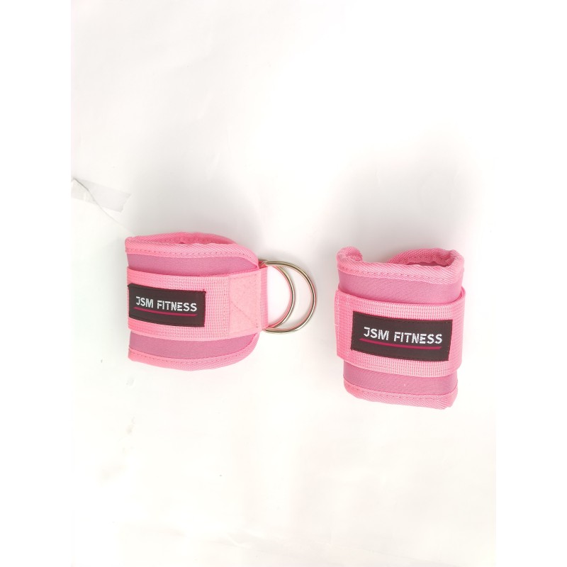 Uchwyty na kostki do wyciągu różowe do treningu pośladków, ud