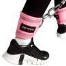 Tobilleras rosas para polea para entrenamiento de glúteos, muslos