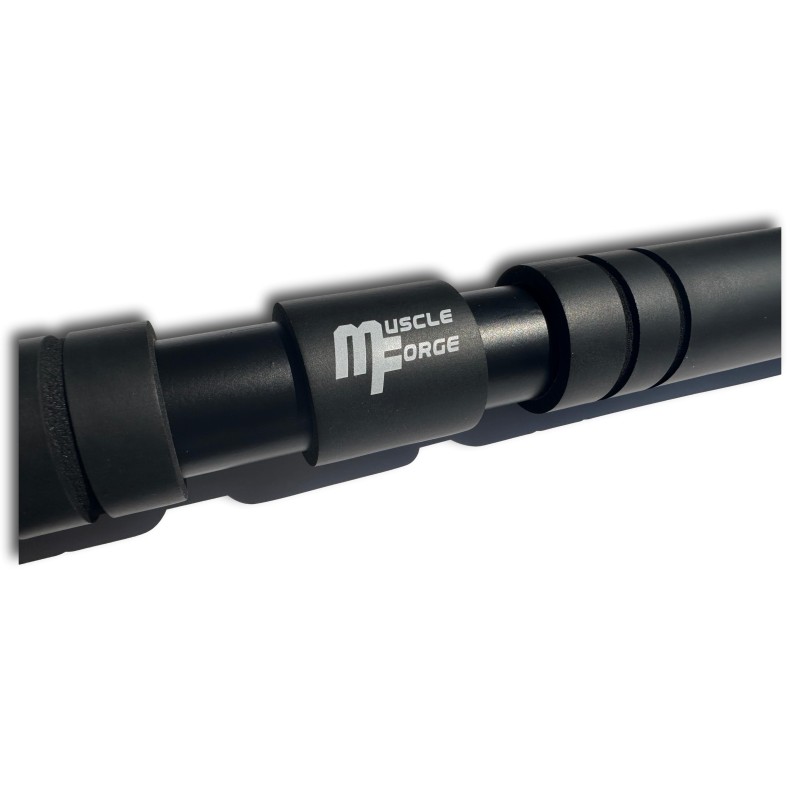 Szeroki drążek rozporowy do drzwi, regulowany 96-135 cm, miękkie końcówki z pianki, idealny do ćwiczeń podciągania