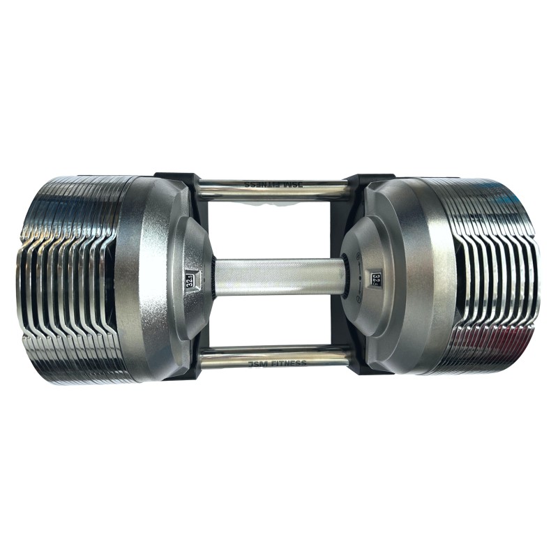 Manubrio regolabile 32,5kg con incrementi di 1,5kg, 20 manubri in 1