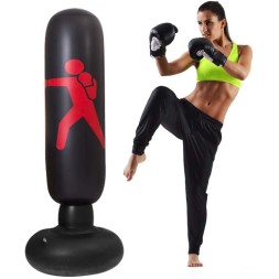 Dmuchany stojący worek treningowy 160 cm czarny