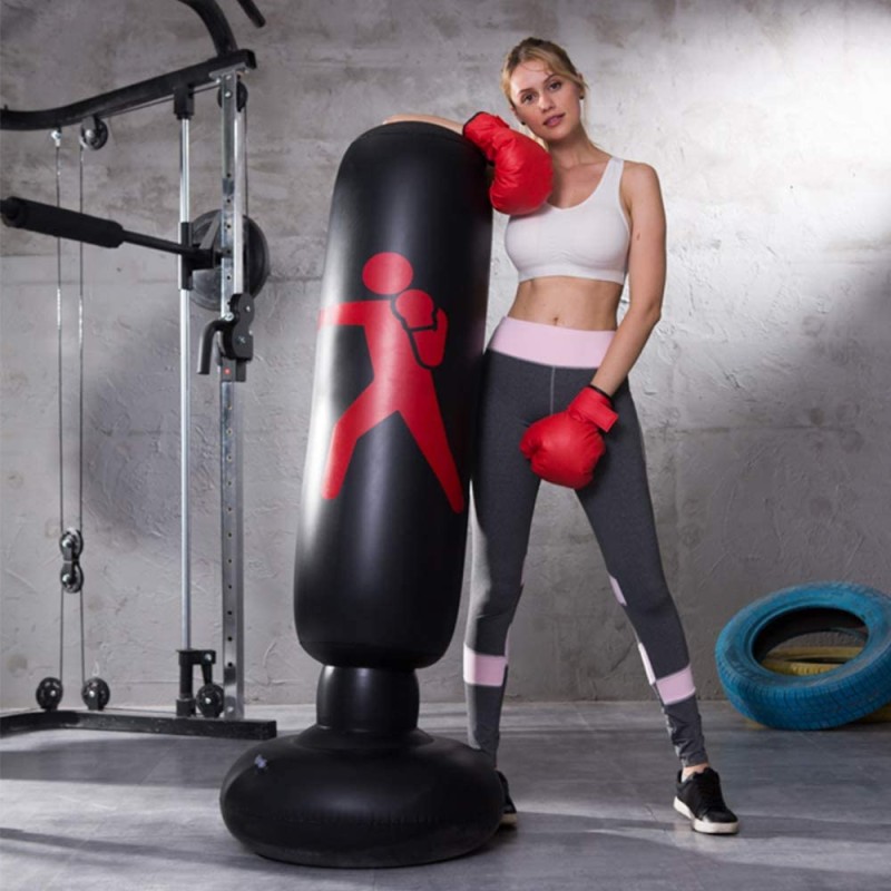 Saco de boxeo hinchable de pie 160 cm