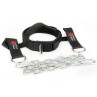 Weight belt for neck training with chain and carabiners