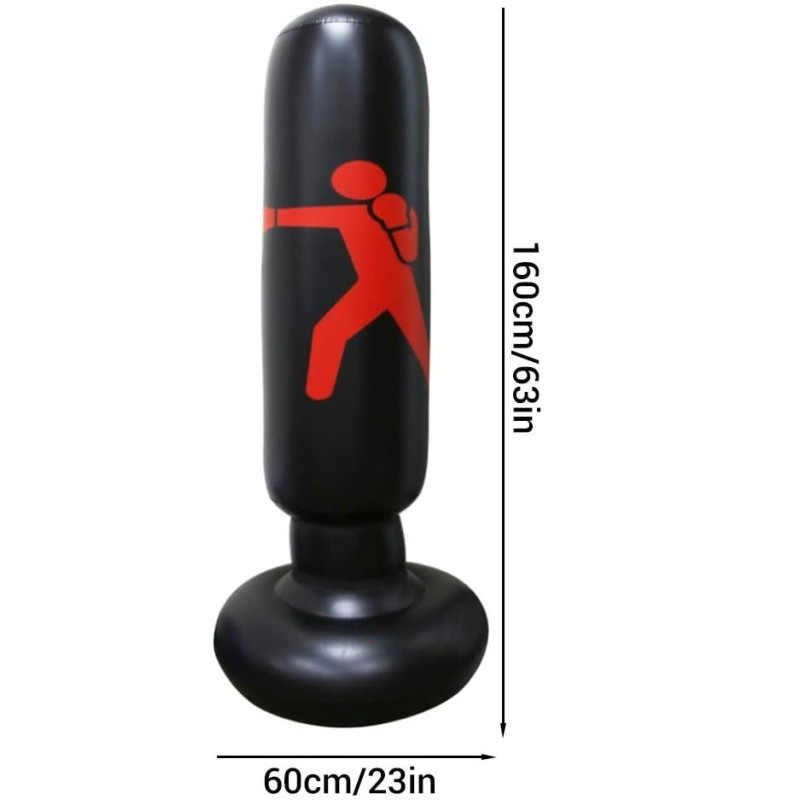 Dmuchany stojący worek treningowy 160 cm czarny