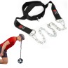 Weight belt for neck training with chain and carabiners