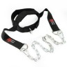 Weight belt for neck training with chain and carabiners
