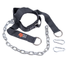 Weight belt for neck training with chain and carabiners
