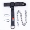 Weight belt for neck training with chain and carabiners