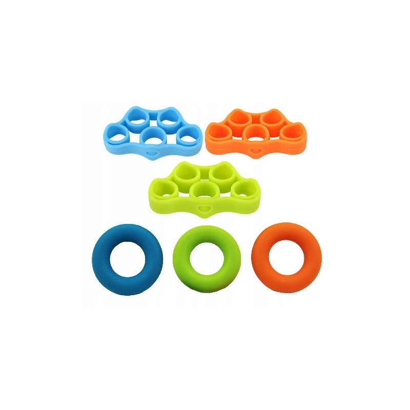Set 6 bands for finger and hand muscle exercises