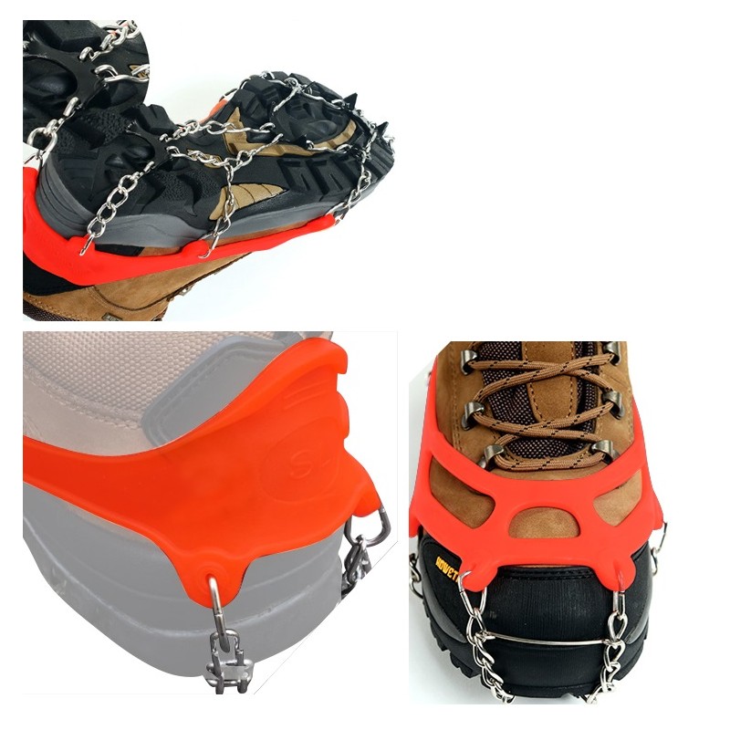 Crampons de randonnée de montagne à 8 dents, 38-45 orange