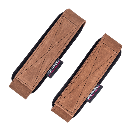 Cowhide leather wrist straps for deadlift