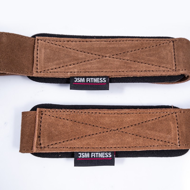 Cowhide leather wrist straps for deadlift