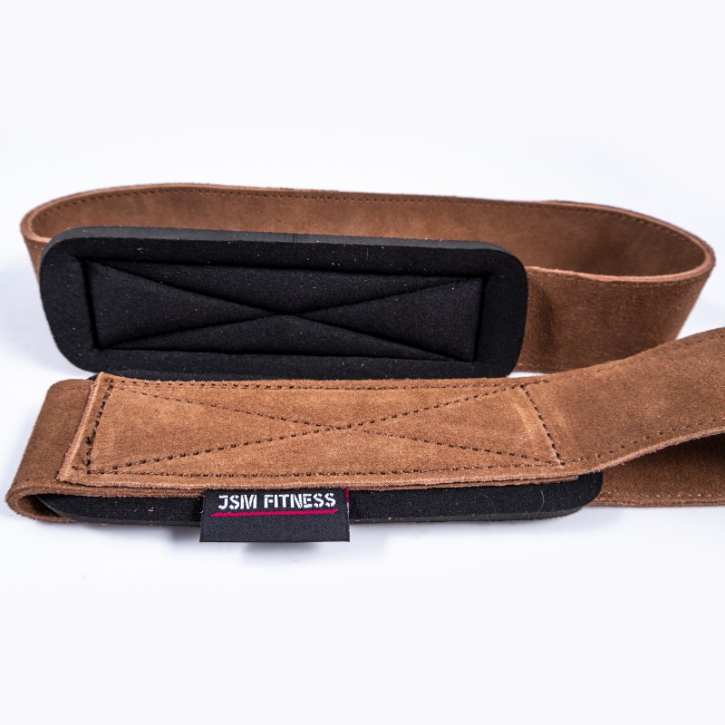 Cowhide leather wrist straps for deadlift