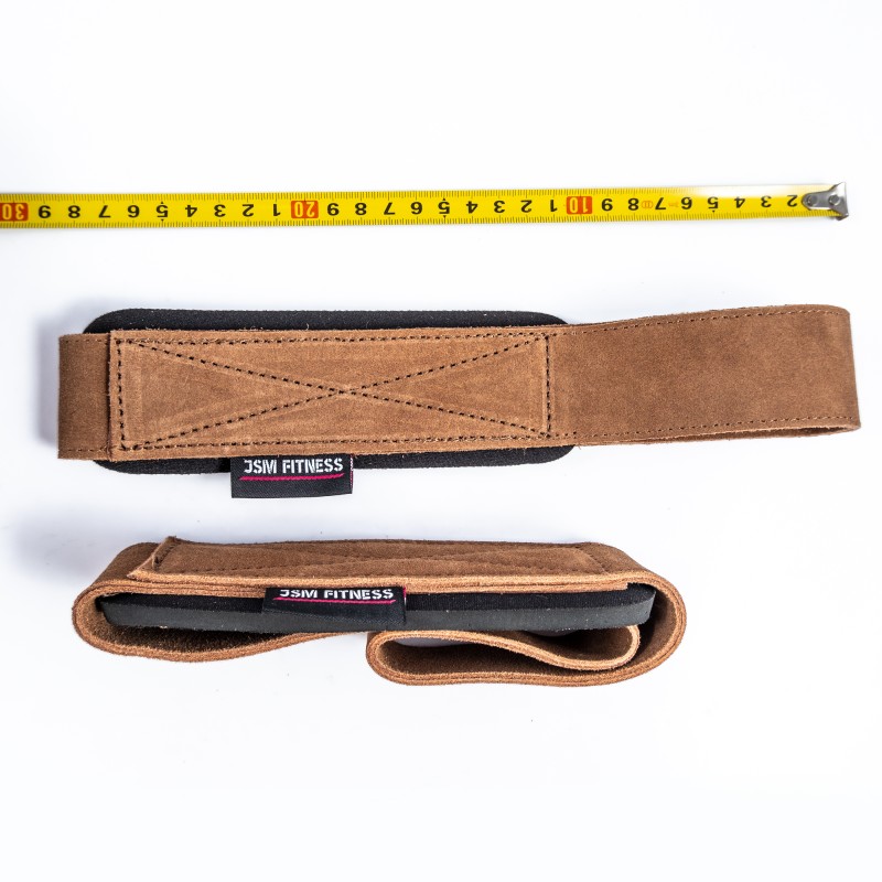 Cowhide leather wrist straps for deadlift