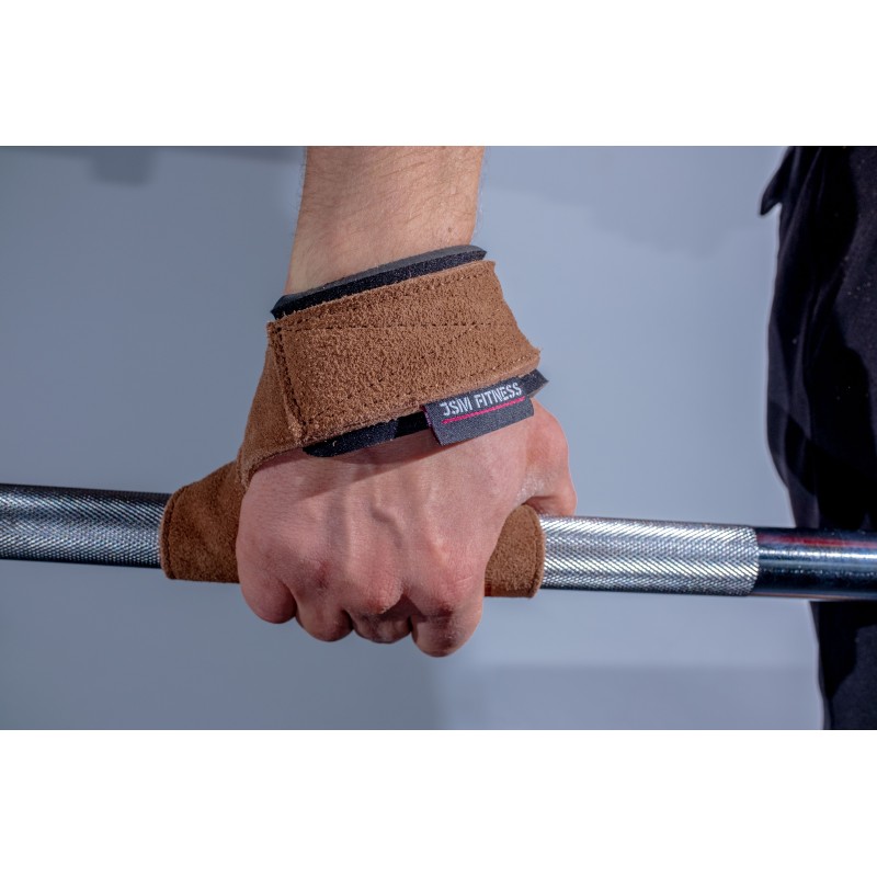 Cowhide leather wrist straps for deadlift