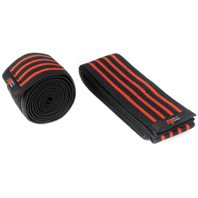 2x Rodilleras, Cintas de rodilla elásticas para Powerlifting