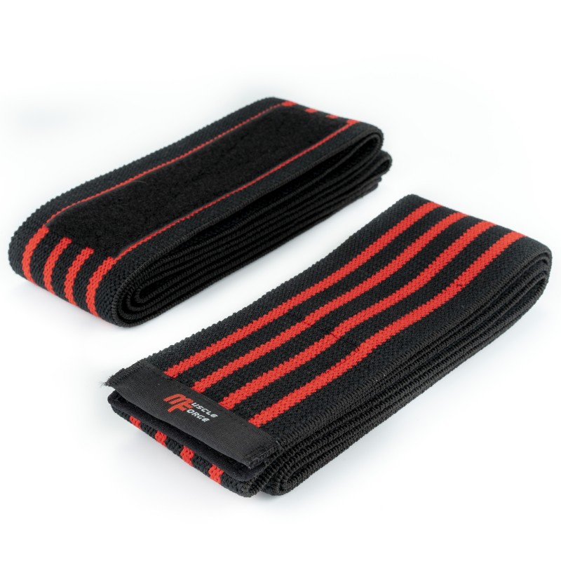 2x Rodilleras, Cintas de rodilla elásticas para Powerlifting