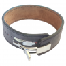Leather Powerlifting belt with steel buckle, size M