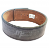 Leather Powerlifting belt with steel buckle, size L