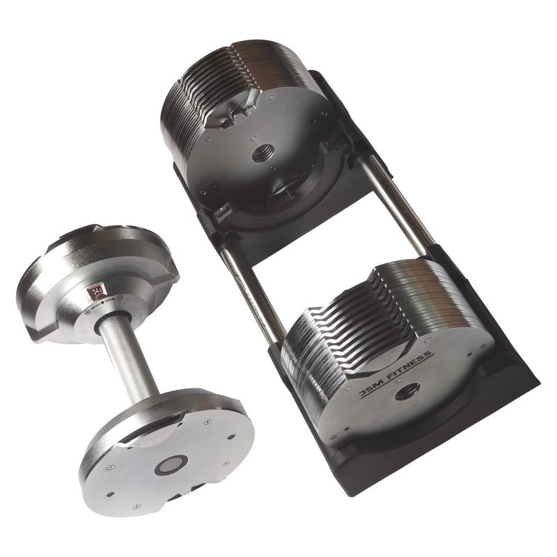 Adjustable dumbbell 41.5kg in 1.5kg increments, 26 dumbbells in 1