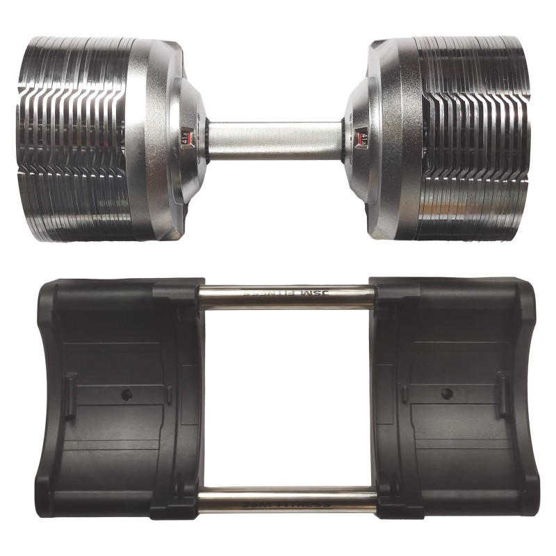 Adjustable dumbbell 41.5kg in 1.5kg increments, 26 dumbbells in 1