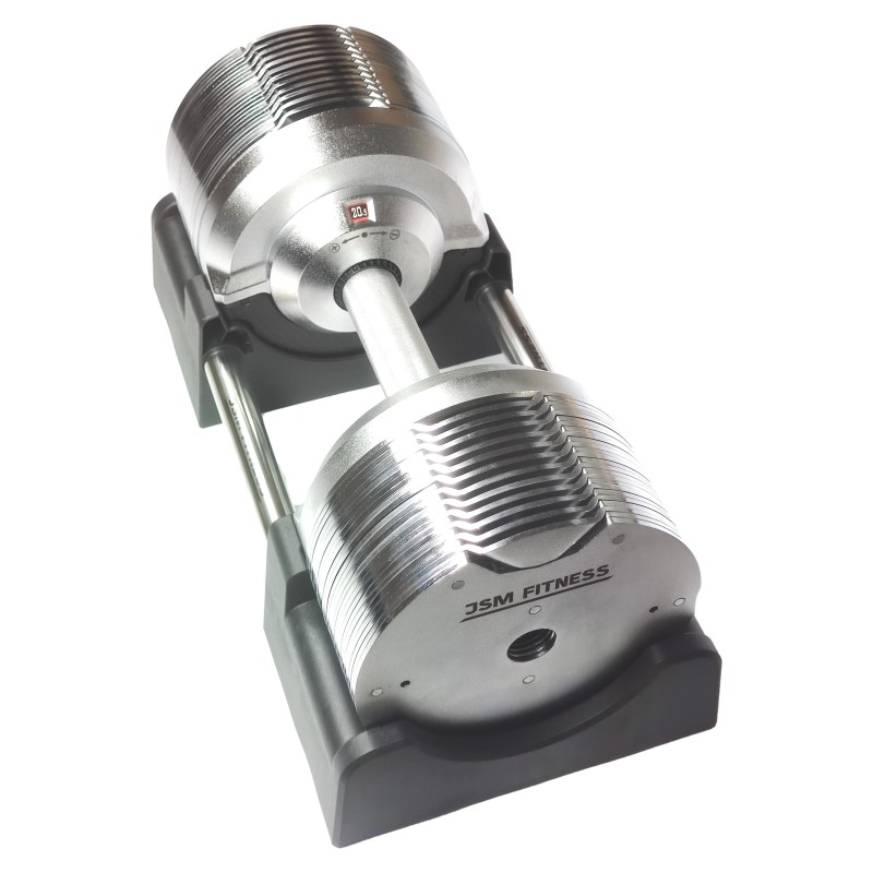 Adjustable dumbbell 41.5kg in 1.5kg increments, 26 dumbbells in 1